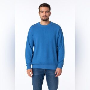 St.Croix COLLECTIONS The FOURSOME Men Knit Pullover Sweater XL USA🇺🇸MADE Blue‎